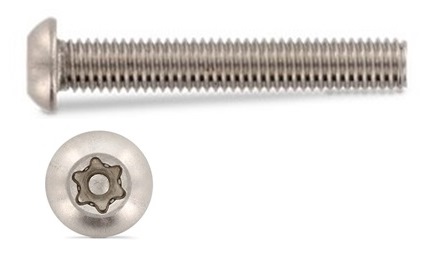 Винт антивандальный с полукруглой головкой, шлиц TORX-PIN АРТ 9121 А2 M 6X16 TX30 | «a2a4» Винт антивандальный с полукруглой головкой, шлиц TORX-PIN АРТ 9121 А2 M 6X16 TX30 - нержавеющий крепеж «A2A4.ru»